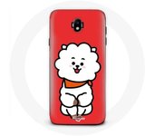 Coque pour Samsung Galaxy S5 BTS Bangtan Garçons BT21 RJ de Jin Fond Rouge