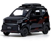 Coche de aleación WuLing MINI EV GAME BOY a escala 1/24, modelo de juguete fundido a presión con sonido y luz, regalos para niños 1/24-Size:12*8*7.5cm rojo/negro