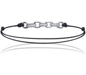 Les Trésors De Lily [J0101] - Bracelet Argent 'Déesse' blanc argenté - 30x4 mm plata