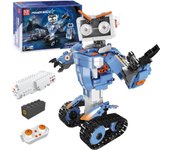 MOULD KING 15078 Bloque de construcción de robot técnico RC APP Motorzed Five Chaning Robot Carl Modelo Juguetes Regalos de Navidad para niños azul