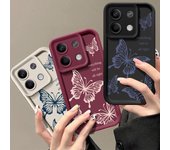 Funda de teléfono a prueba de golpes con estampado de mariposas de colores para Xiaomi 13T 11T Poco F6 X6 X5 M6 Pro Redmi Note 13 12 11 Pro Max K70E Xiaomi 13T / 13T Pro negro
