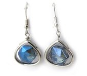 Les Trésors De Lily [N1126] - Boucles créateur 'Sissi' bleu azul