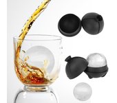 Molde de silicona para bolas de hielo de cocina, molde para hockey sobre hielo, whisky, vino, cóctel, cubitos de hielo, herramienta de bricolaje, fabricante de bolas de hielo 3D Black