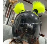 2 piezas de peluca suelta multicolor trenzada para casco de motocicleta, peluca con trenzas, decoración para casco de motocicleta para mujeres, hombres y niños beige