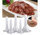 Embutidora de salchichas de plástico Manual, tubo para hacer embudo para picadora de carne, 1 unidad