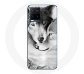 Coque pour Vivo Y21s 2021 / Y21 2021 Loup Duo animaux