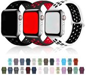 Correa deportiva de silicona para Apple Watch Band 44mm 40mm 42mm 38mm 44 mm pulsera transpirable Apple watch 6 Correa iWatch 5 4 3 se 42 or 44 mm&S-M