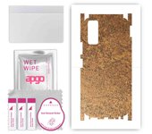 apgo Protective Skin Sticker for the back+sides compatible with Vivo Y20s, Full Wrap Film, Foil, Vinyl - Pattern Rusty Copper