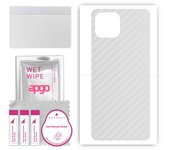 apgo Protective Skin Sticker for the back compatible with Honor Play 20 PRO, Wrap Film, Foil, Vinyl - Pattern Transparent Carbon