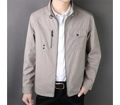 Chaqueta Bomber de primavera y otoño 2024 para hombre, abrigo de negocios ajustado, chaqueta fina informal de béisbol para hombre, camisetas de color liso, moda masculina, talla grande M azul oscuro
