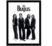 The Beatles Póster Enmarcado Grupo de tiro 40cm x negro