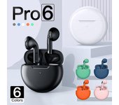 Air Pro 6 auriculares inalámbricos Bluetooth auriculares estéreo auriculares deportivos para correr Mini auriculares con micrófono para Apple IPhone Xiaomi blanco