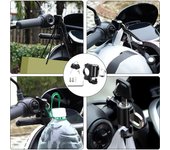 Juego de bloqueo de casco de motocicleta mejorado y seguro, bloqueo de seguridad para cascos de aluminio, sistema de bloqueo de casco resistente para motocicletas