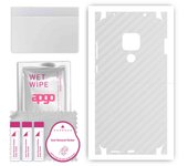 apgo Protective Skin Sticker for the back+sides compatible with Huawei Mate 20, Full Wrap Film, Foil, Vinyl - Pattern Transparent Carbon