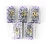 Agujas para máquinas de coser domésticas, aguja de acero con orificio grande y duradera, 50 Uds. HAX1 Fit On Household Sewing Machine