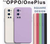 Funda cuadrada de TPU para OPPO Fnid X8 X5 Lite Reno 13 12 11 8 A79 A18 A38 A98 A78 A76 A53 A17 A52 A16 A92 A91 A15 A15S A9 A5 Realme Oneplus OPPO Reno 13F verde