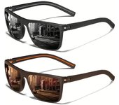 1 pieza de gafas de sol polarizadas cuadradas para hombres y mujeres, gafas de sol con montura liviana y protección UV gris negro