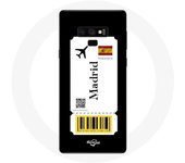 Coque pour Samsung Galaxy Note 9 Billet d'avion Madrid Espagne