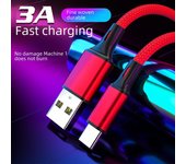 Cable trenzado de carga rápida tipo C para Huawei y Apple, con certificación MFi, 2,4 A Apple 0.25m verde claro