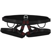Arnés de seguridad ajustable para escalada de árboles, resistente y para exteriores, para rapel y escalada. negro