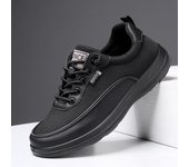Zapatos casuales de malla para hombre, nuevos zapatos negros de verano para hombre, zapatos deportivos ligeros de suela suave con plataforma para hombre, zapatillas para hombre 39