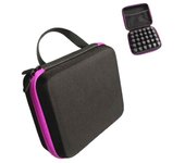 Bolsa de almacenamiento de 30 botellas de aceite esencial, 10ML, caja de almacenamiento de aceite esencial de 15ML, bolso portátil 15mL púrpura