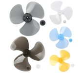 Aspas de ventilador de plástico ligero de 12/16 pulgadas, aspas de ventilador de bajo ruido para el hogar, accesorios generales para ventilador de Pedestal de pie 12 Inch azul cielo