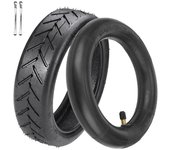 Juego de neumáticos exteriores e interiores de repuesto para patinete eléctrico con palanca compatible con Xiaomi M365 negro