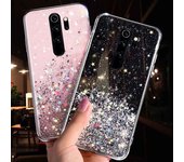 Funda de moda con brillo para Xiaomi Redmi Note 13 12 12S 11 11S 10 9 8 Pro K60 Ultra 13C 12C 10C Funda Xiaomi 13 12 11 Lite 13T Funda de silicona con brillo suave Xiaomi Mi 11 negro