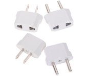 4 piezas de adaptador de cargador de viaje portátil de EE. UU. a UE, convertidor universal de enchufe europeo de EE. UU. a EE. UU. US Plug