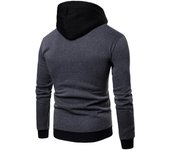 Suéter grueso con capucha para hombre, chaqueta informal de otoño e invierno para hombre, chaqueta informal para exteriores S