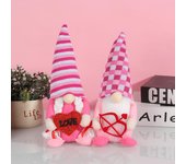 Muñeca de amor de Cupido para San Valentín, pareja de muñecas, muñeco sin rostro de Rodolfo, adornos de regalo F2-5 Valentine's Day pink hat doll men's