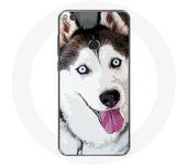 Coque pour Huawei P8 Lite 2017 Husky Blanc de Sibérie Yeux Bleus