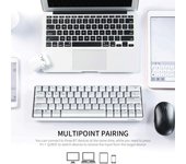 Teclado mecánico compacto para múltiples dispositivos con 64 teclas BT y modo cableado 18 efectos retroiluminados RGB N-key Brown Switches negro