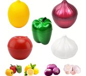 Caja de plástico sellada para alimentos, organizador creativo, recipiente para verduras, cebolla, ajo, pimiento verde, almacenamiento fresco, herramienta de cocina