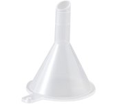 Mini embudo de plástico transparente de boca ancha, multiusos, apto para lavavajillas, pequeño embudo para botellas de laboratorio.