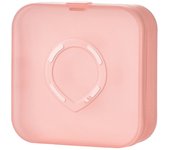 Caja de esponja con cojín de aire vacío, estuche de maquillaje cosmético portátil, contenedor, caja de esponja azul