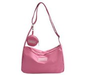 Nuevo bolso de mensajero, bolso de clase para estudiantes, bolso de hombro de color sólido de gran capacidad japonés de estilo Ins para mujer azul del lago