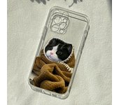 Lindo gato perro suave teléfono caso para iphone 11 14 Pro Max 13 Mini 12 cubierta trasera de silicona para iphone xr xs max x 7 8 Plus Se2020 6s 6 iphone 6s 6
