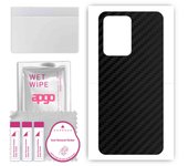 apgo Protective Skin Sticker for the back compatible with Realme GT 2 Pro, Wrap Film, Foil, Vinyl - Pattern Carbon Black