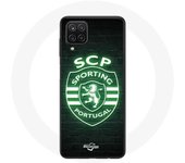 Coque maniacase pour samsung Galaxy A12 scp sporting portugal lumineux fond noir