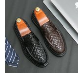 Zapatos de hombre de cuero, zapatos Oxford para hombre, mocasines de diseñador de lujo, zapatos de plataforma de cuero para hombre. 38