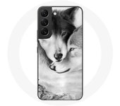 Coque pour Samsung Galaxy S21 FE Loup Duo animaux