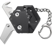 Mini destornillador de punta plana, para cortar cuerdas, cortar árboles, cortar cables eléctricos, apretar tuercas, abrir cerraduras, apretar tornillos. negro
