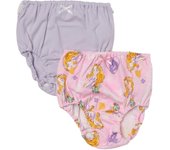 Conjunto de 2 calzoncillos cortos de princesa para niñas, Ariel, Rapunzel, Bella y Frozen, algodón [Disney] 100 %