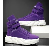 Zapatillas de deporte moradas con plataforma de diseñador para hombre, zapatos rock punk, informales, de marca de moda 39