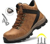 Zapatos de invierno para hombre, botas de seguridad para el trabajo, zapatos de seguridad a la moda para hombre, botas indestructibles antigolpes, zapatos con punta de acero, botas de trabajo para hombre 37