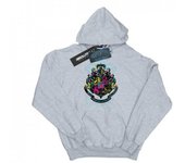 Harry Potter Boys Neon Hogwarts Crest Hoodie 5-6 Years blanco