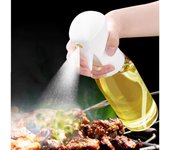 Botella rociadora de aceite de prensa Botella rociadora de aceite de barbacoa de cocina Botella rociadora de soja Botella rociadora de aceite de freidora de aire Botella rociadora 200ml negro