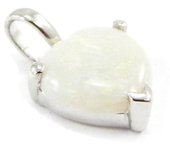 Les Trésors De Lily [E8668] - Pendentif Argent artisanal 'Déesse Opale' blanc argenté (rhodié) - 8x8 mm blanco